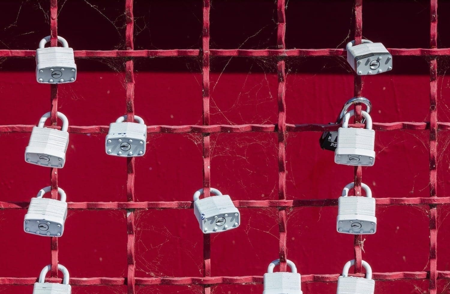padlock on fence